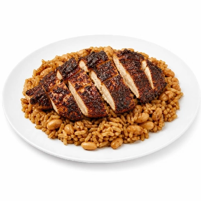 Wahoo's Fish Taco Wahoo's Bowl Chicken Blackened Brown Rice White Beans