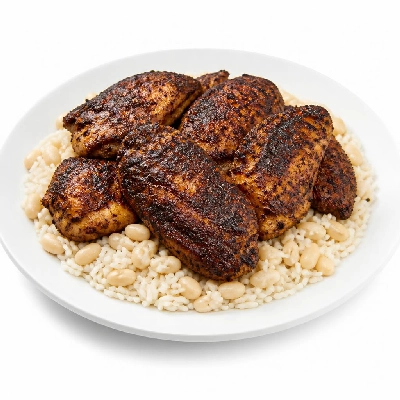 Wahoo's Fish Taco Wahoo's Bowl Chicken Blackened White Rice White Beans