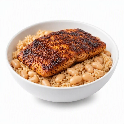 Wahoo's Fish Taco Wahoo's Bowl Fish Blackened Brown Rice White Beans