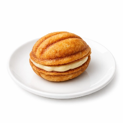 Walnut-shaped cookies with cream filling