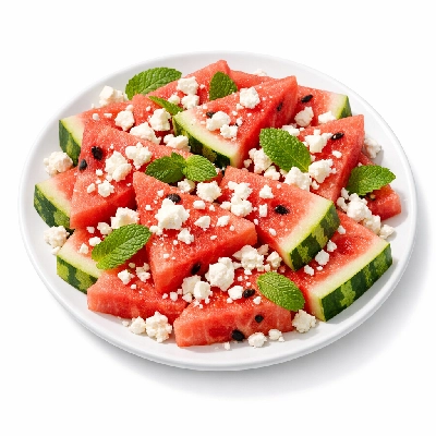 Watermelon with Mint and Feta
