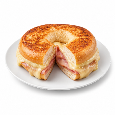 Wawa Bagel Melt Ham and Cheese