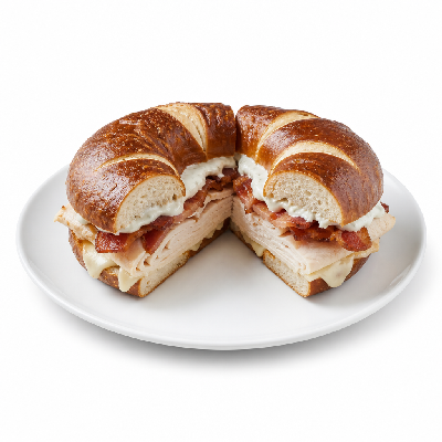 Wawa Bagel Melt Turkey Bacon Ranch Pretzel
