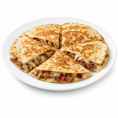 Wawa BBQ Pulled Pork Quesadilla with Swiss & Provolone Bacon