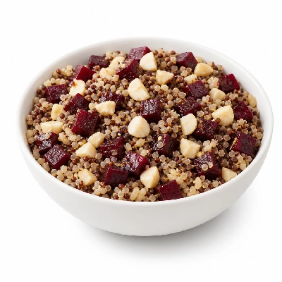 Wegmans Beet & Macadamia Poke Bowl with Quinoa Brown Rice
