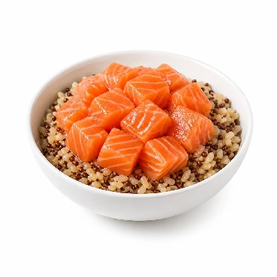 Wegmans King Salmon Poke Bowl with Quinoa and Brown Rice (Raw)