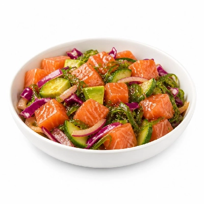 Wegmans King Salmon Poke Salad (Raw)