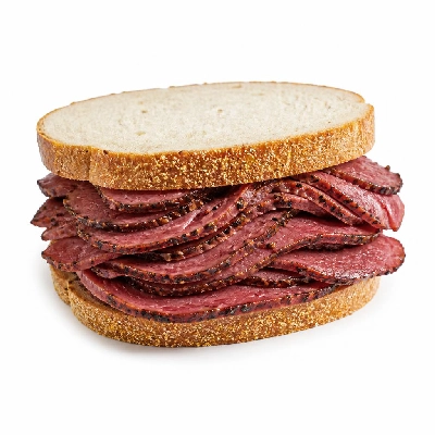 Wegmans Kosher Deli Specialties Hot Pastrami Sandwich (Hebrew National)