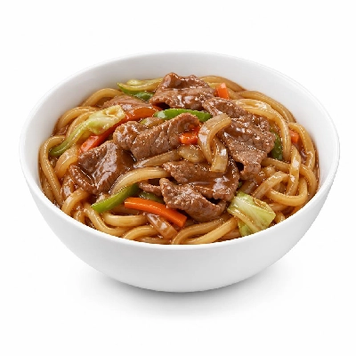 Wegmans Prepared Foods Asian Bowls Hong Kong-Style Beef with Udon