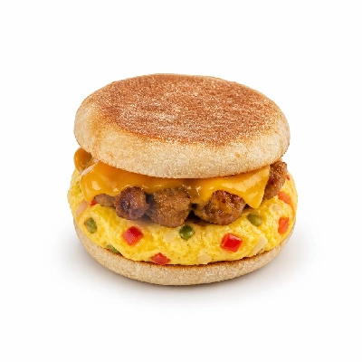 Wegmans Prepared Foods Breakfast Sandwiches Western Omelet Sausage & Cheese