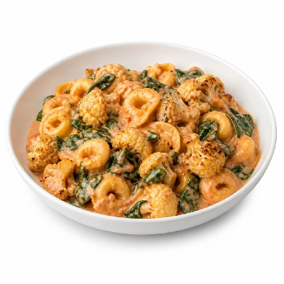 Wegmans Prepared Foods Packaged Pasta Meals Cheese Tortellini with Spinach Roasted Cauliflower & Vodka Blush Sauce