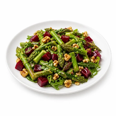 Wegmans Prepared Foods Salads Green Asparagus Beet & Walnut with Dressing