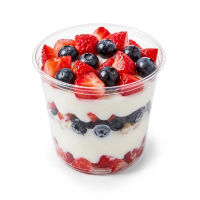 Wegmans Prepared Foods Super Yogurt Parfaits Fruit & Strawberry Blueberry Plain