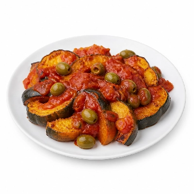 Wegmans Prepared Foods Vegetables Roasted Acorn Squash with Green Olives & Tomato Sauce