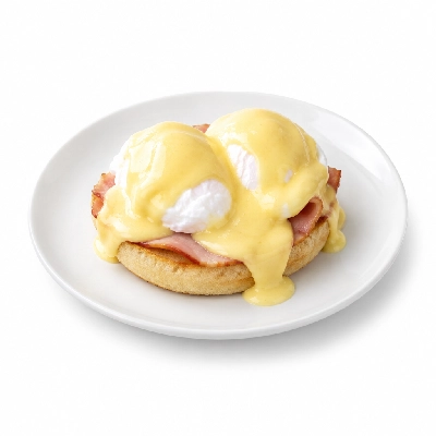 Western Sizzlin Breakfast Eggs Benedict with Cheese Sauce