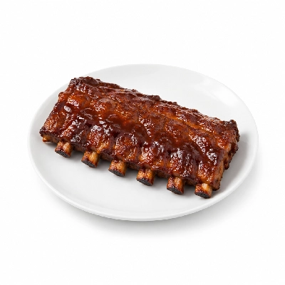 Western Sizzlin Hot Buffet Meat Pork Seafood Chicken Baby Back Ribs with BBQ Sauce