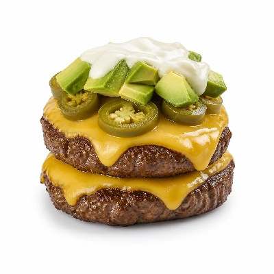 Whataburger Double Meat with Cheese Jalapeno Avocado Mayonnaise No Bun