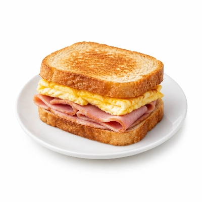 Which Wich Breakfast Small Ham and Egg Double Meat
