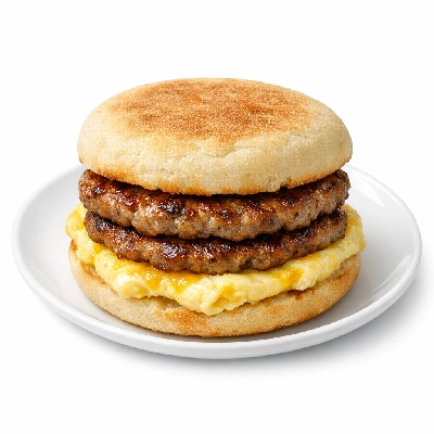 Which Wich Breakfast Small Sausage & Egg Double Meat