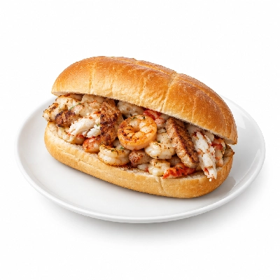 Which Wich Seafood Small Surf & Turf Double Meat