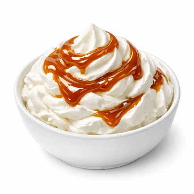 Whipped Cream with Caramel Sauce