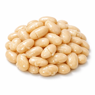 White beans boiled with salt