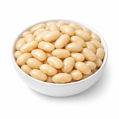 White beans boiled without salt