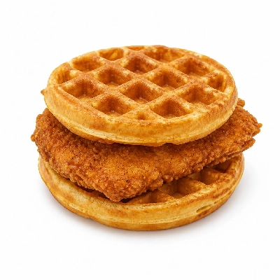 White Castle Breakfast Chicken & Waffles with Breaded Breast