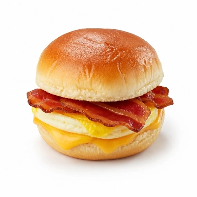 White Castle Breakfast Slider with Bacon Egg Cheese