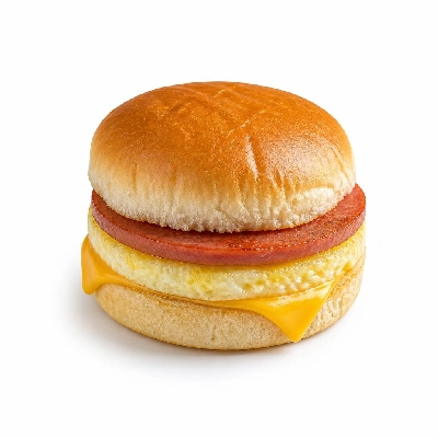 White Castle Breakfast Slider with Bologna Egg Cheese