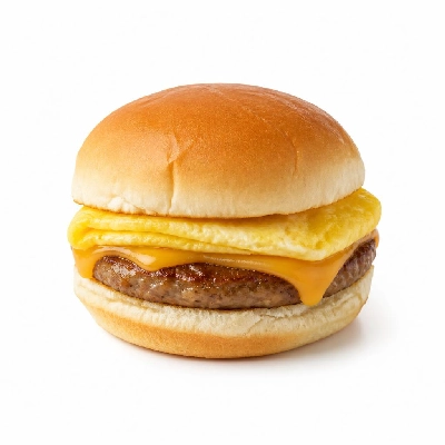 White Castle Breakfast Slider with Sausage Egg Cheese