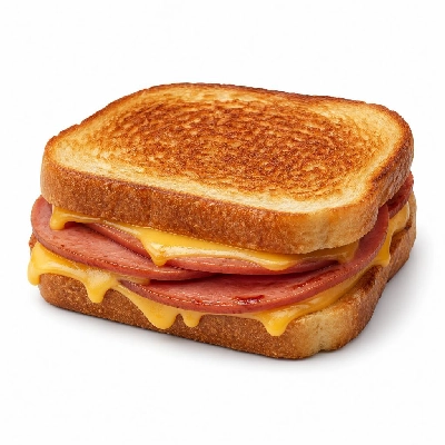 White Castle Breakfast Toast Sandwich with Bologna Cheese