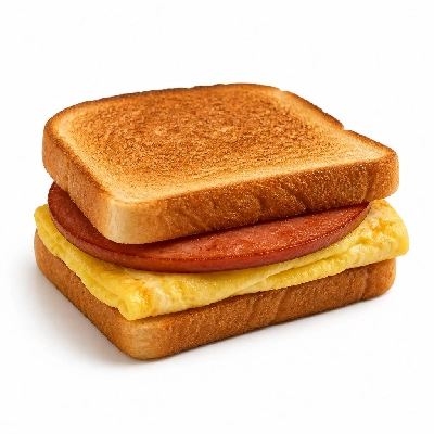 White Castle Breakfast Toast Sandwich with Bologna Egg