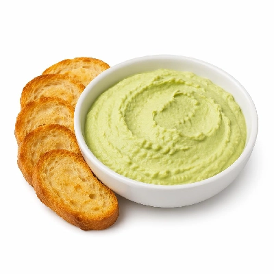 Whole Foods Market Recipes Appetizers Edamame Dip with Garlic Crostini