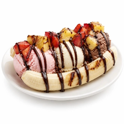 Whole Foods Market Recipes Desserts Banana Splits with Grilled Fruit and Chocolate Sauce