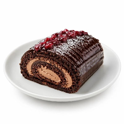 Whole Foods Market Recipes Desserts Chocolate Yule Log with Raspberry Puree
