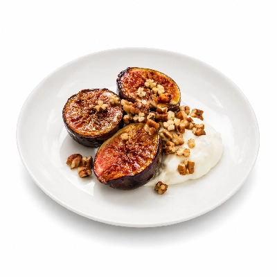 Whole Foods Market Recipes Desserts Grilled Figs with Greek Yogurt and Spiced Nuts