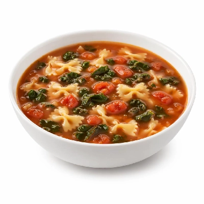 Whole Foods Market Recipes Hearty Greens Soup with Bowtie Pasta and Tomatoes