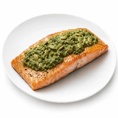 Whole Foods Market Recipes Main Dishes Arctic Char with Cilantro Pumpkin Seed Pesto