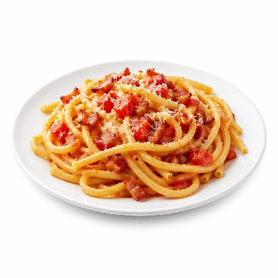 Whole Foods Market Recipes Main Dishes Bucatini with Tomatoes Pancetta and Pecorino Romano
