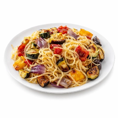 Whole Foods Market Recipes Main Dishes Capellini with Roasted Vegetables