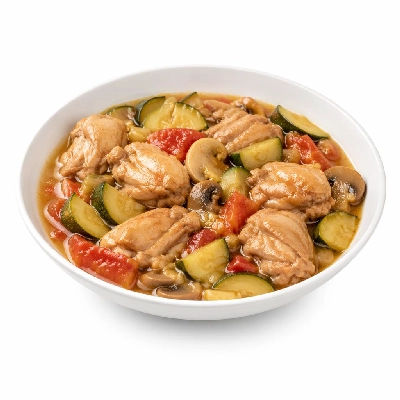 Whole Foods Market Recipes Main Dishes Chicken Simmered with Zucchini Tomatoes and Mushrooms