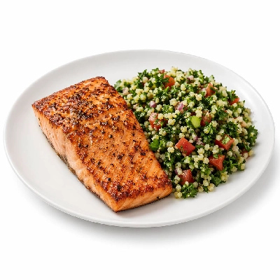 Whole Foods Market Recipes Main Dishes Citrus Marinated Grilled Salmon with Tabbouleh Salad