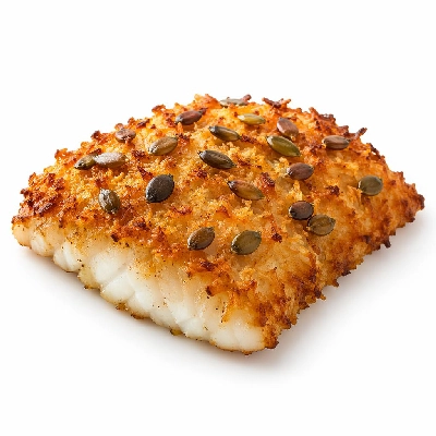 Whole Foods Market Recipes Main Dishes Coconut Crusted Haddock with Curried Pumpkin Seeds