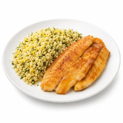 Whole Foods Market Recipes Main Dishes Golden Trout with Lemon Dill Couscous