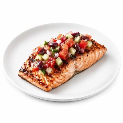 Whole Foods Market Recipes Main Dishes Grilled Salmon with Mediterranean Salsa