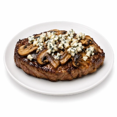 Whole Foods Market Recipes Main Dishes Grilled Steaks with Mushrooms and Blue Cheese