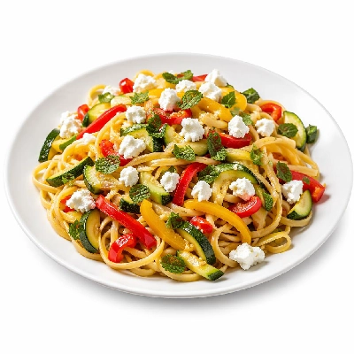 Whole Foods Market Recipes Main Dishes Linguine Primavera with Goat Cheese and Mint