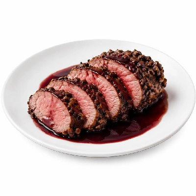 Whole Foods Market Recipes Main Dishes Mushroom Crusted Lamb Loin with Red Wine Glaze