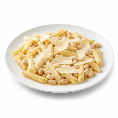 Whole Foods Market Recipes Main Dishes Penne with White Beans and Shaved Asiago